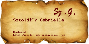 Sztolár Gabriella névjegykártya