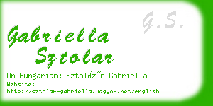 gabriella sztolar business card